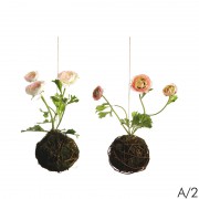Искусственный цветок HANG.RANUNC.WITH ROOT/SOIL