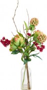 Искусственный цветок PEONY/SCABIOSA PODS IN POT